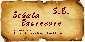 Sekula Bašičević vizit kartica